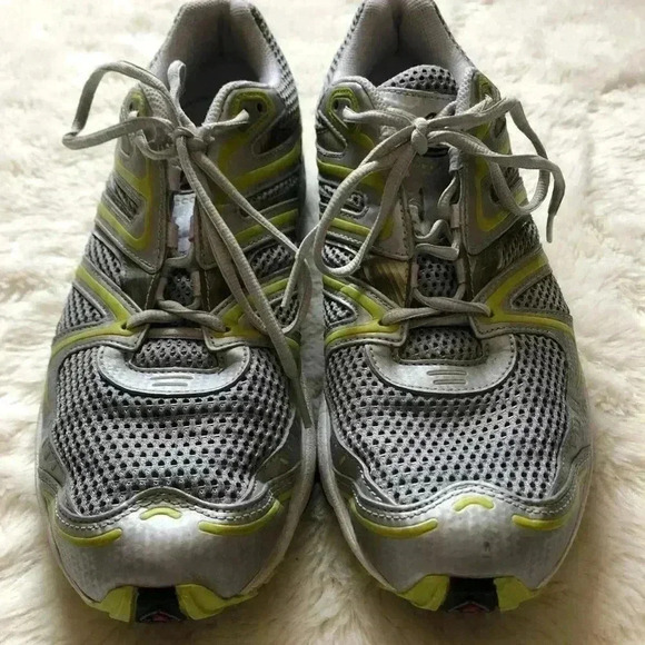 Ecco Silver/Yellow Sneakers Sz 44  EU 10-10.5 US - Picture 1 of 16